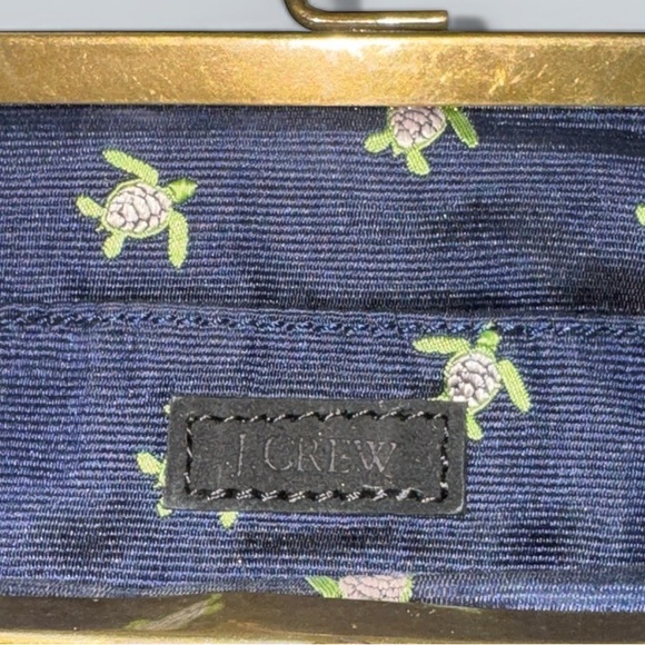 J. Crew Black Satin Kisslock Clutch | Vintage - Picture 2 of 5